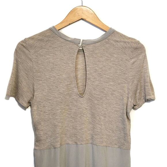 Aritzia Wilfred Silk Rayon Short Sleeve Hi Low Minimalist Tunic Top Size S - Picture 6 of 11